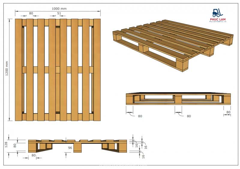 Xác định chiều cao, kích thước pallet