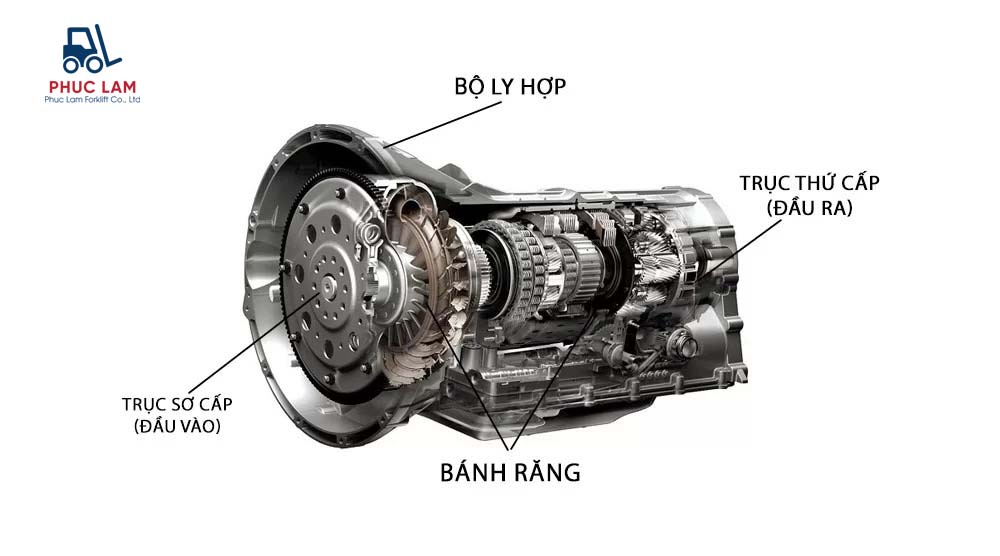Cấu tạo hộp số xe nâng