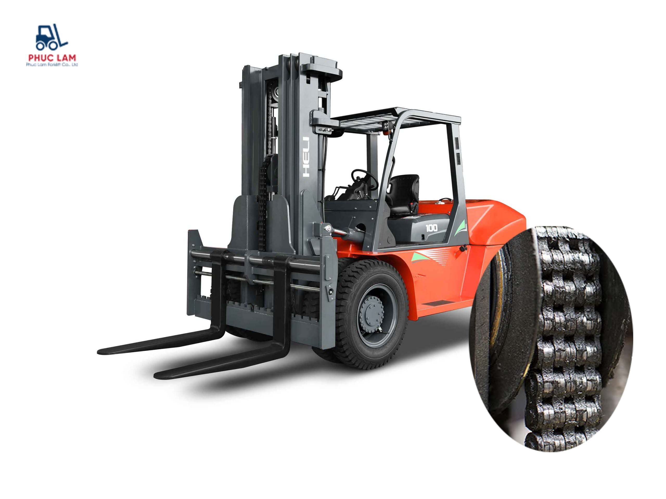 Xích xe nâng hư hỏng