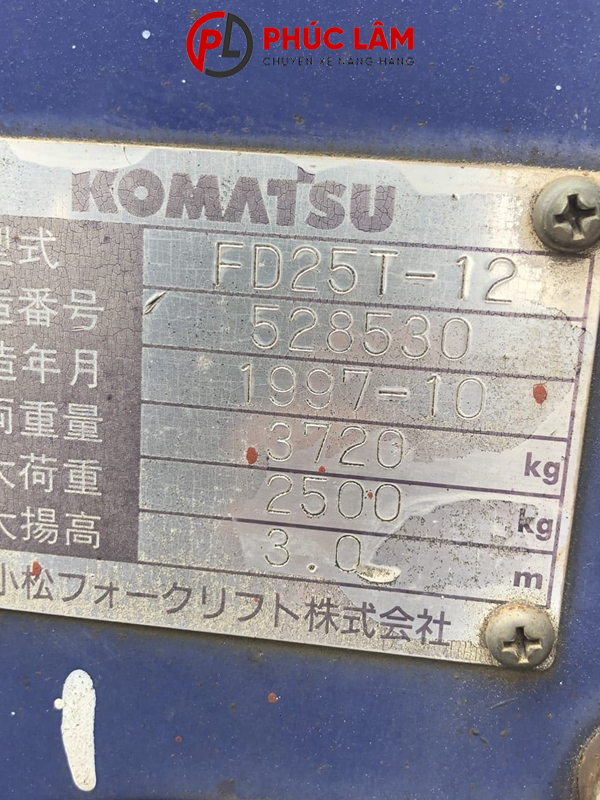 Xe nâng dầu Komatsu ngồi lái 2.5 tấn FD25T-12 - Ảnh 5