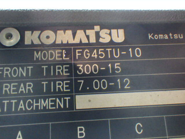 Xe nâng xăng Komatsu FG45TU-10 - Ảnh 2