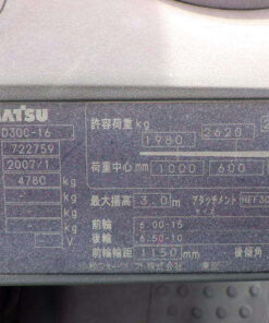 Xe nâng dầu 3.0 tấn Komatsu model FD30C serial 722759
