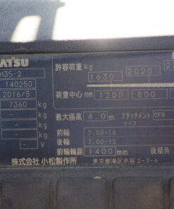 Xe nâng dầu Komatsu 3.5 tấn FH35-2 serial 140250