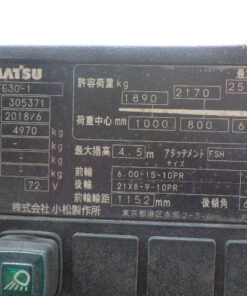 xe nâng điện 3.0 tấn Komatsu FE30-1 serial 305371